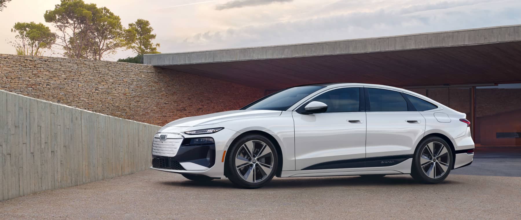 Audi vehicle in driveway