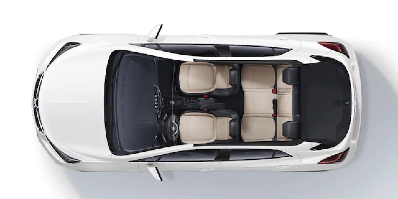 Top view of a white Buick Encore