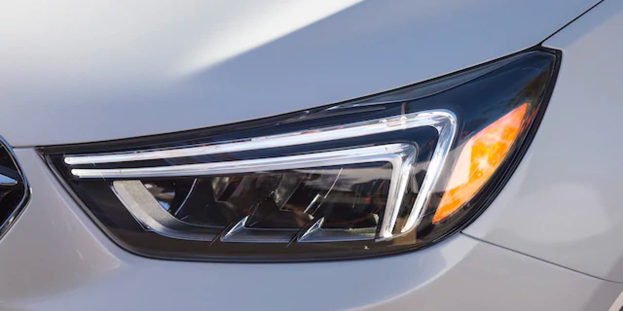 Close up of Encore headlight