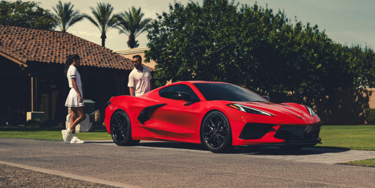 2025 Corvette Stingray parked outside. 