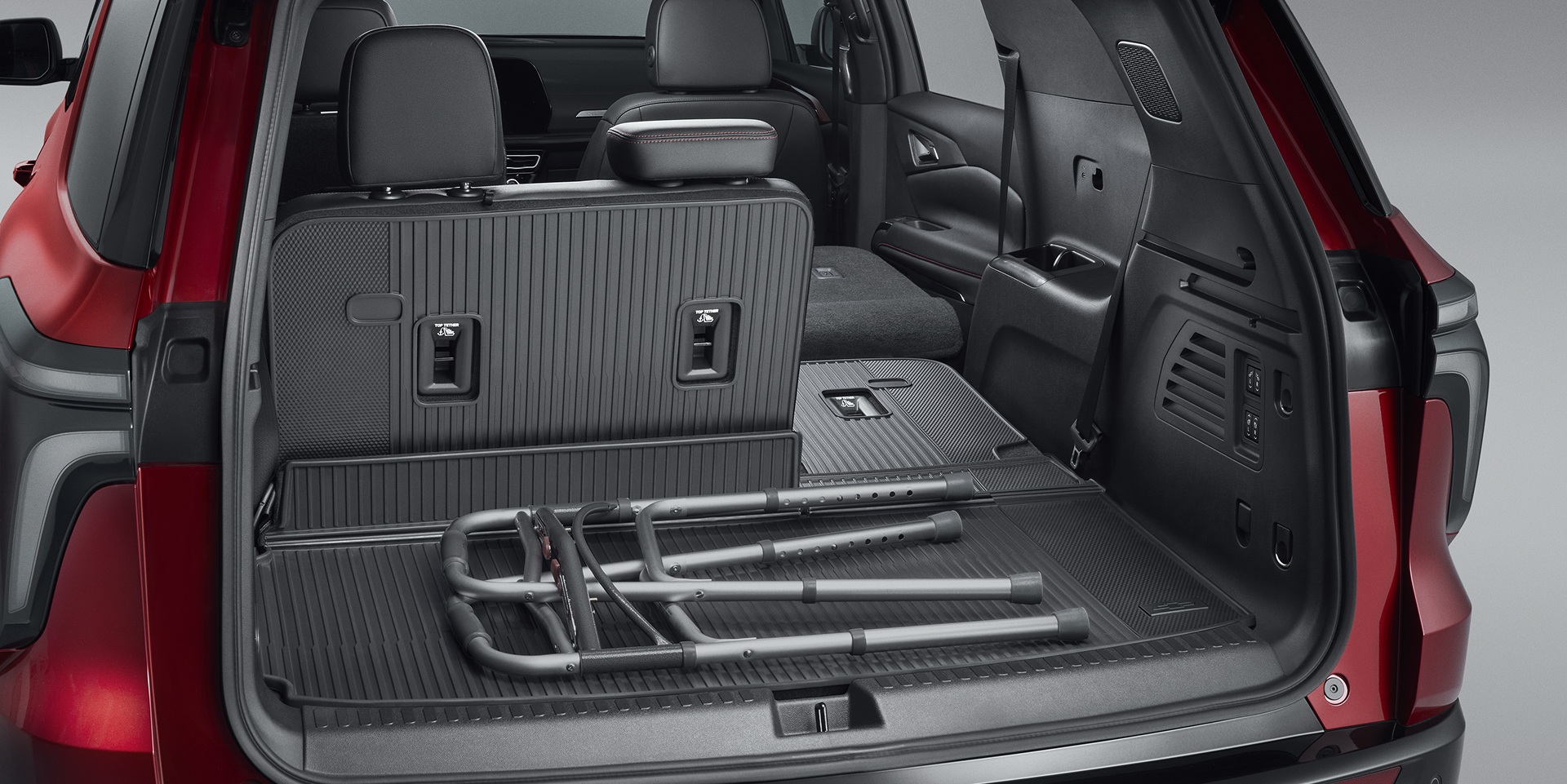 Walker in Cargo Space of Trunk with one of the Back Seats folded down