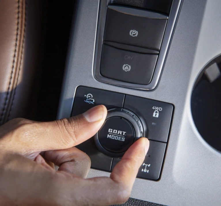 Person adjusting the drive mode