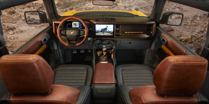 An interior shot of Ford Bronco.