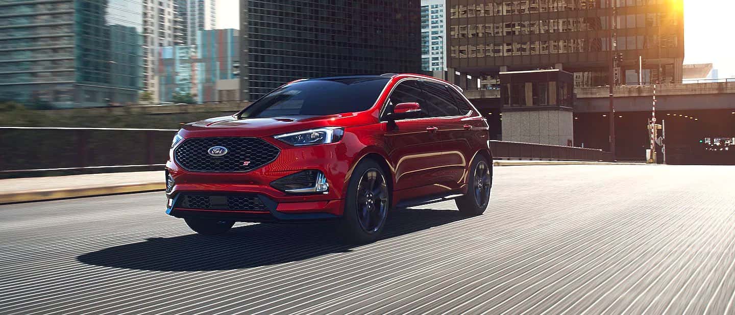 Rapid Red Metallic Ford Edge ST