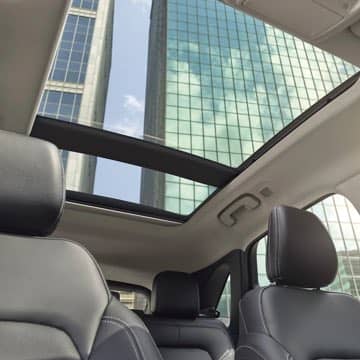 Interior view of the panoramic Vista Roof.