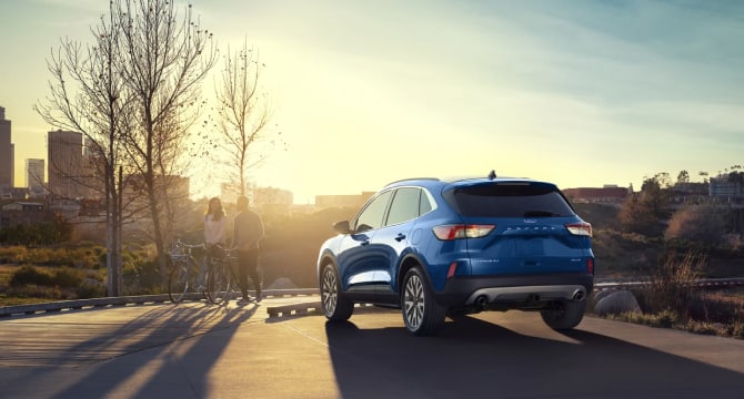 2022 Ford Escape parked in the city at sunset