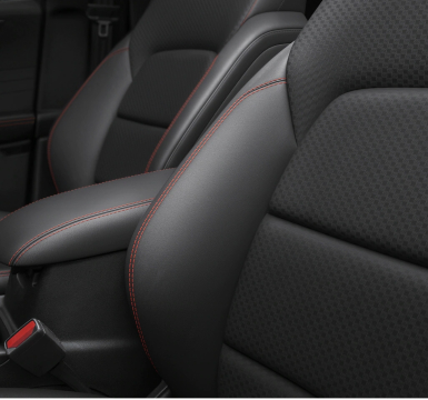 A close up of the Ford Escape seats