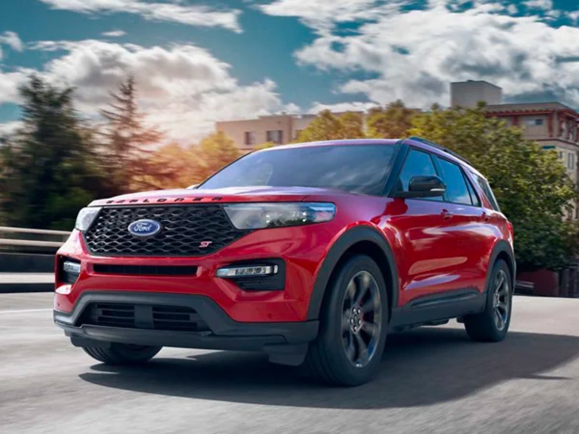 2021 Ford Explorer ST in Rapid Red