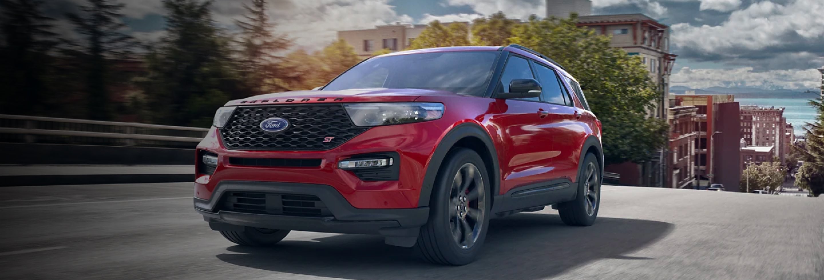 2021 Ford Explorer ST in Rapid Red