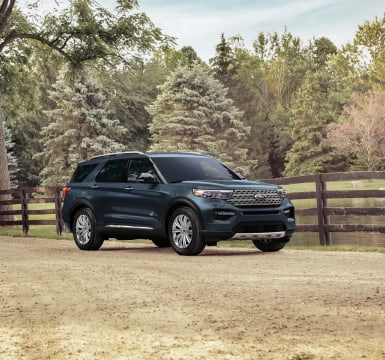 2022 Ford Explorer parked on a ranch