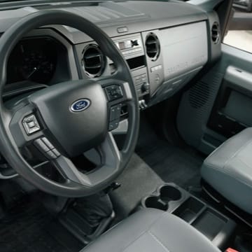 Interior of a Ford F-650 vehicle