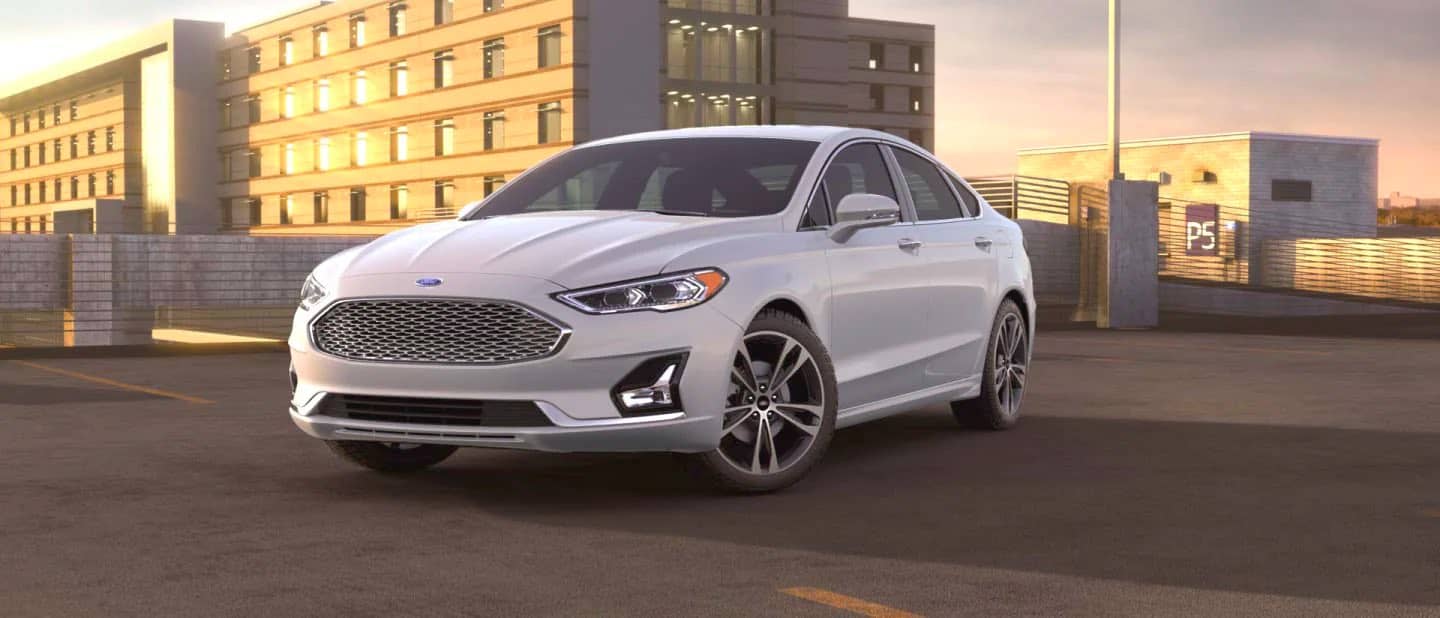White Platinum Ford Fusion Hybrid