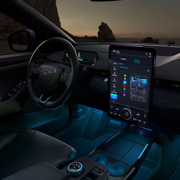 Interior shot of the LED lighting for interior lighting