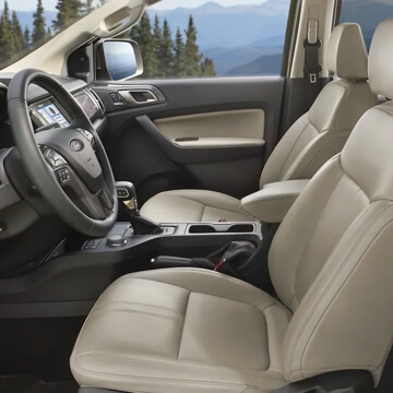 An interior shot of a Ford Ranger