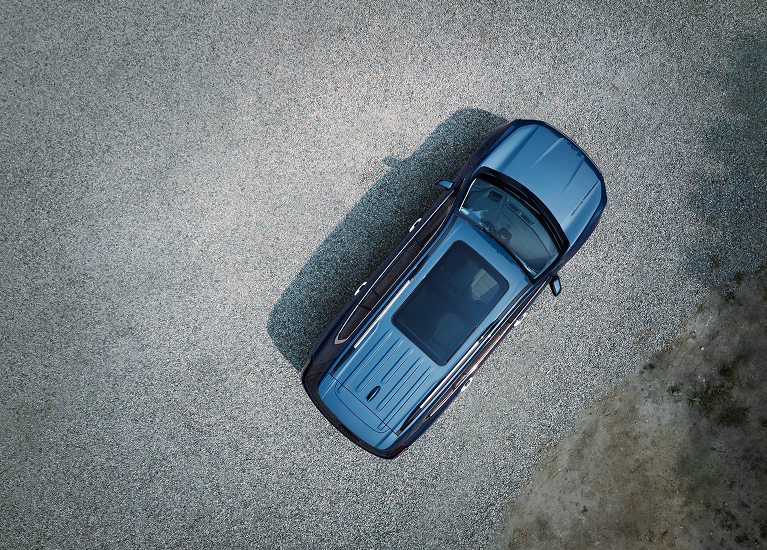 Top down view of a GMC SUV