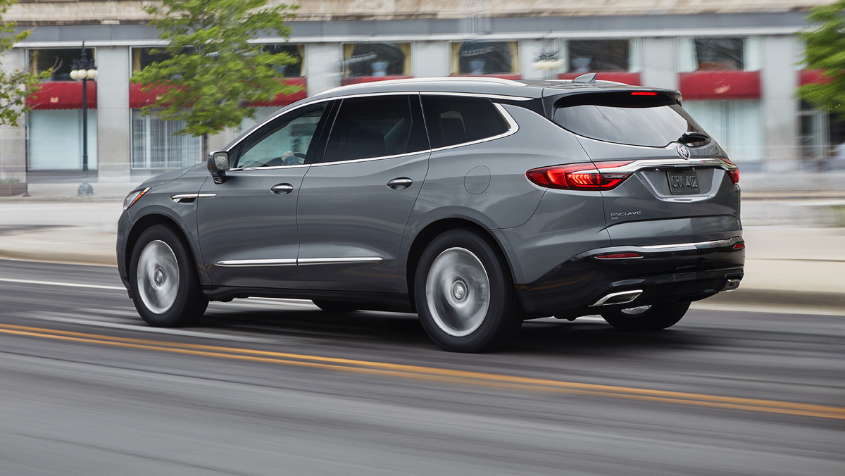 Silver Buick SUV Driving