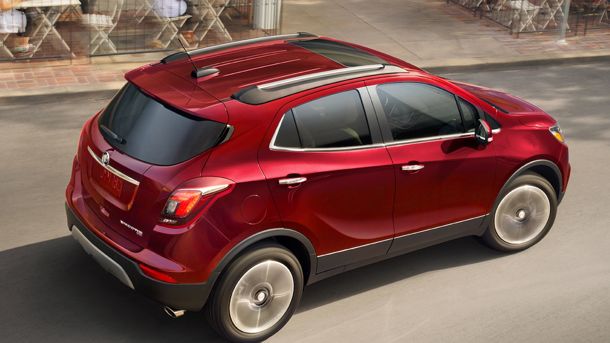 Red Buick SUV Driving