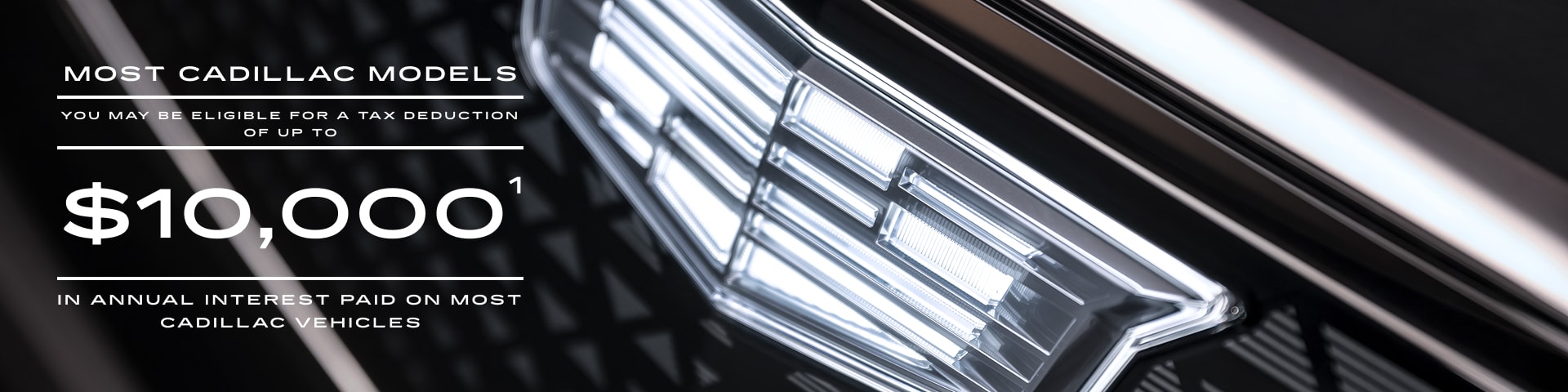 Closeup of a Cadillac grille badge