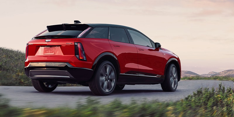 Cadillac OPTIQ rear 3/4 view