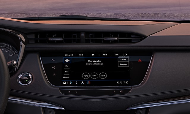 SiriusXM satellite radio in a Cadillac 