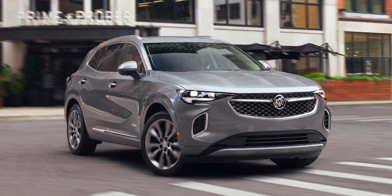 2021 Silver Envision Side View on Street