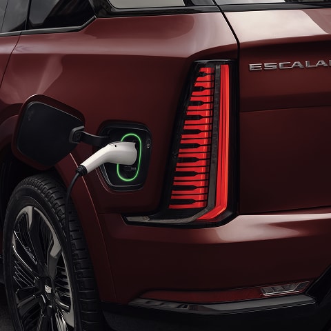 Close-up of the 2026 ESCALADE IQ Charging Port