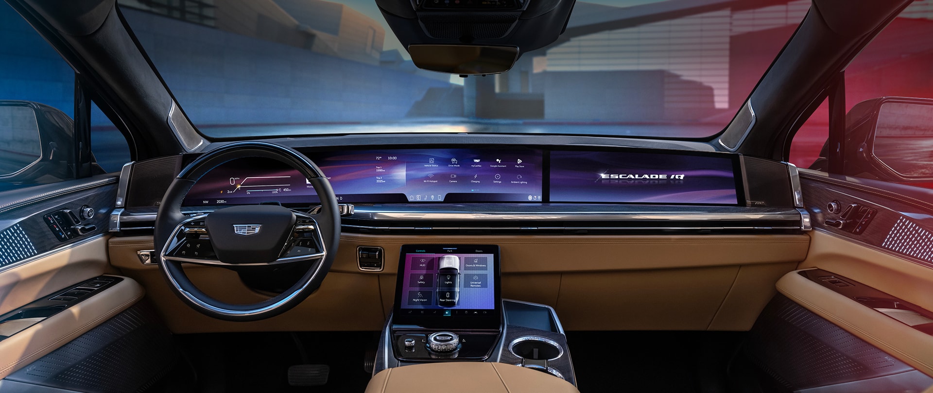 55" digital screen on the dash of a 2026 Escalade IQL