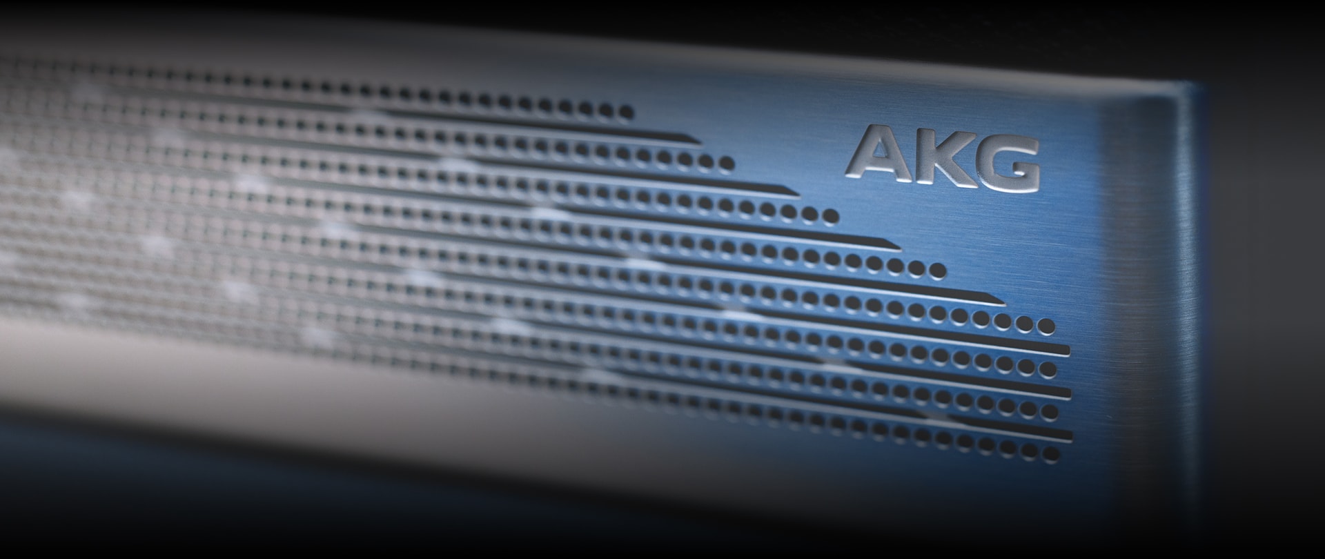 closeup of an AKG speaker