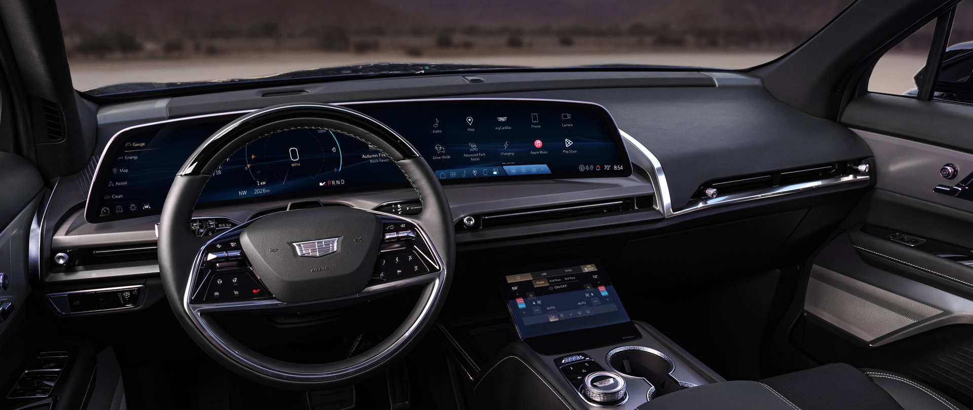 The 2027 VISTIQ 3-row Electric SUV Driver Seat View and Dashboard