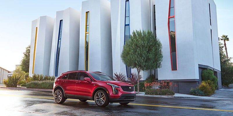 2023 Cadillac XT4 driving in the city
