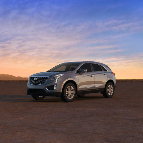 The 2025 Cadillac XT5 Parked During the Beginning of Dusk in The  Desert 