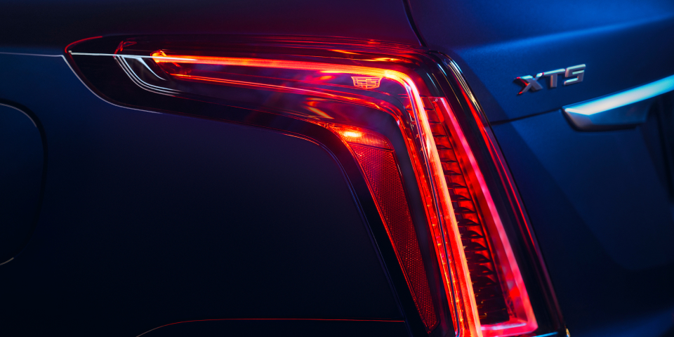 Close Up of The Rear Tail Lamp on the Exterior of The Cadillac XT5 