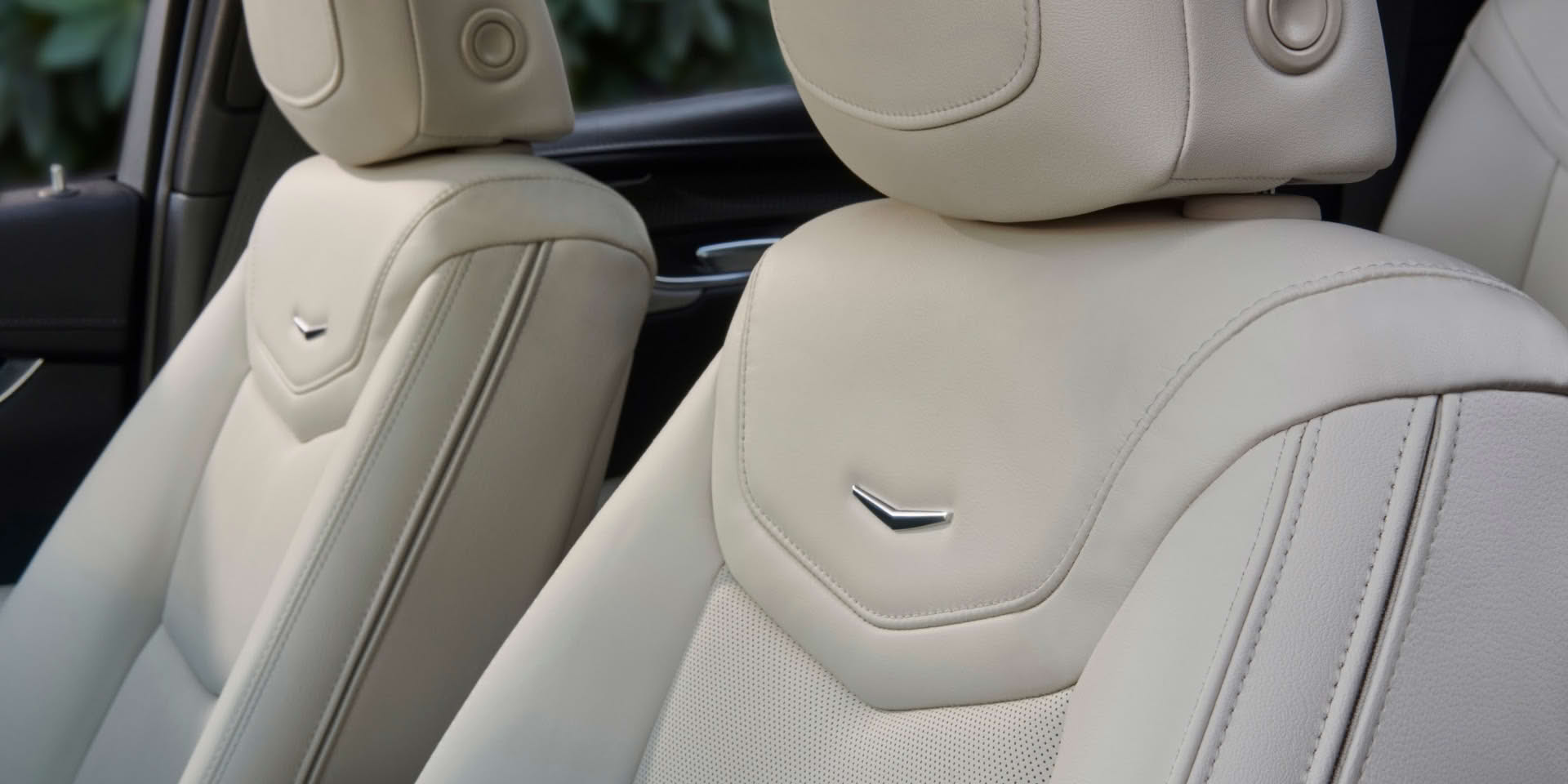 Close-Up of White Interior Seating Inside the 2026 Cadillac XT5