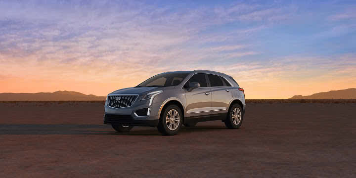 The 2026 Cadillac XT5 Parked During the Beginning of Dusk in The Desert