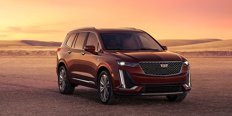 2023 Cadillac XT6 in the desert at sunset