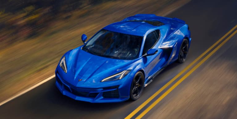 2025 Corvette E-Ray driving 