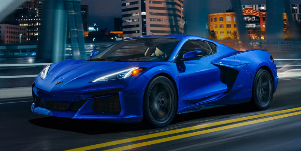 2026 Corvette E-Ray driving 