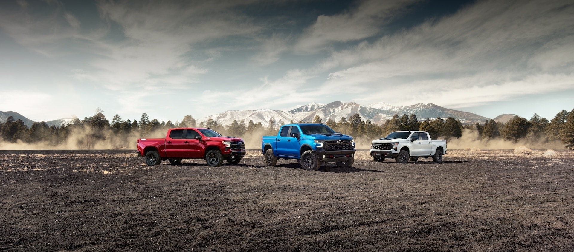 three 2026 Chevy Silverado 1500