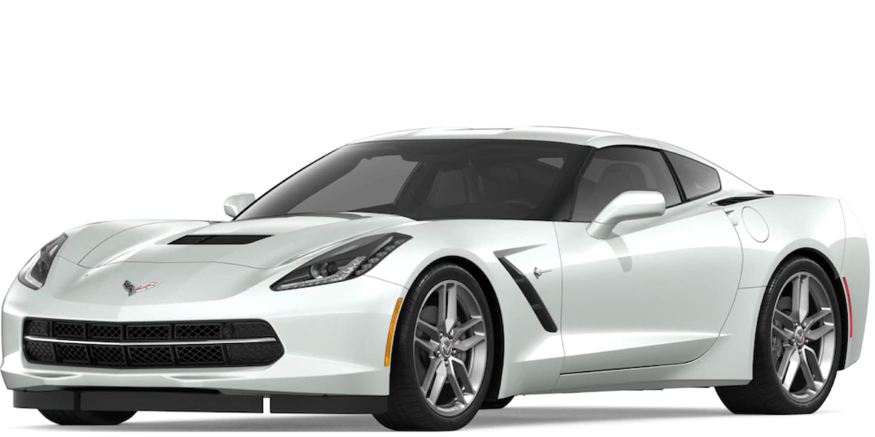 Arctic White Corvette