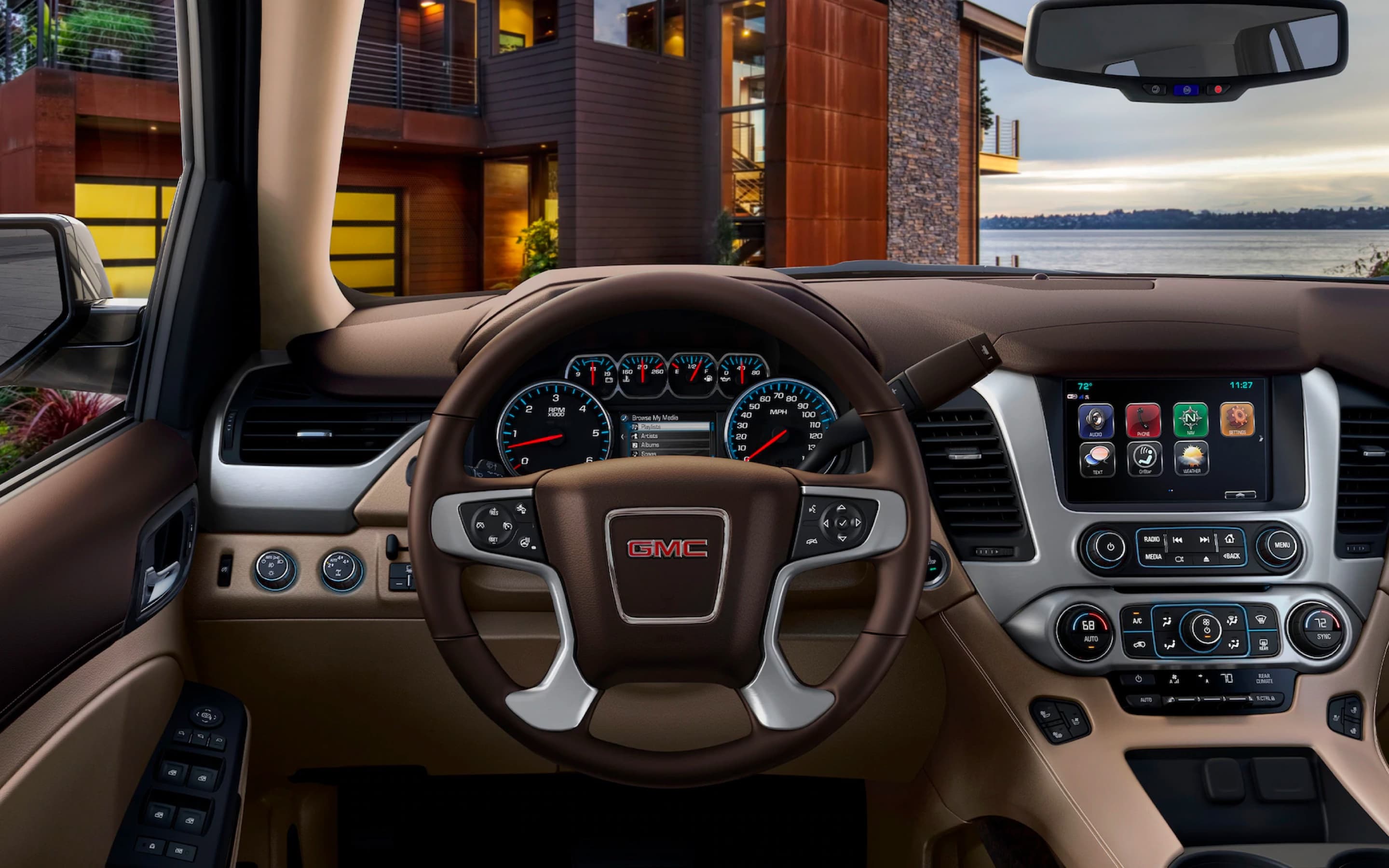 Cascada's interior dashboard from a passengers point of view.