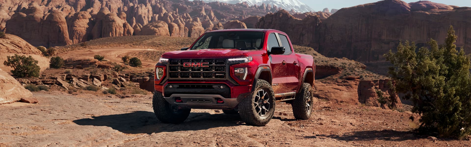 2026 GMC Canyon off-roading on rocky terrain