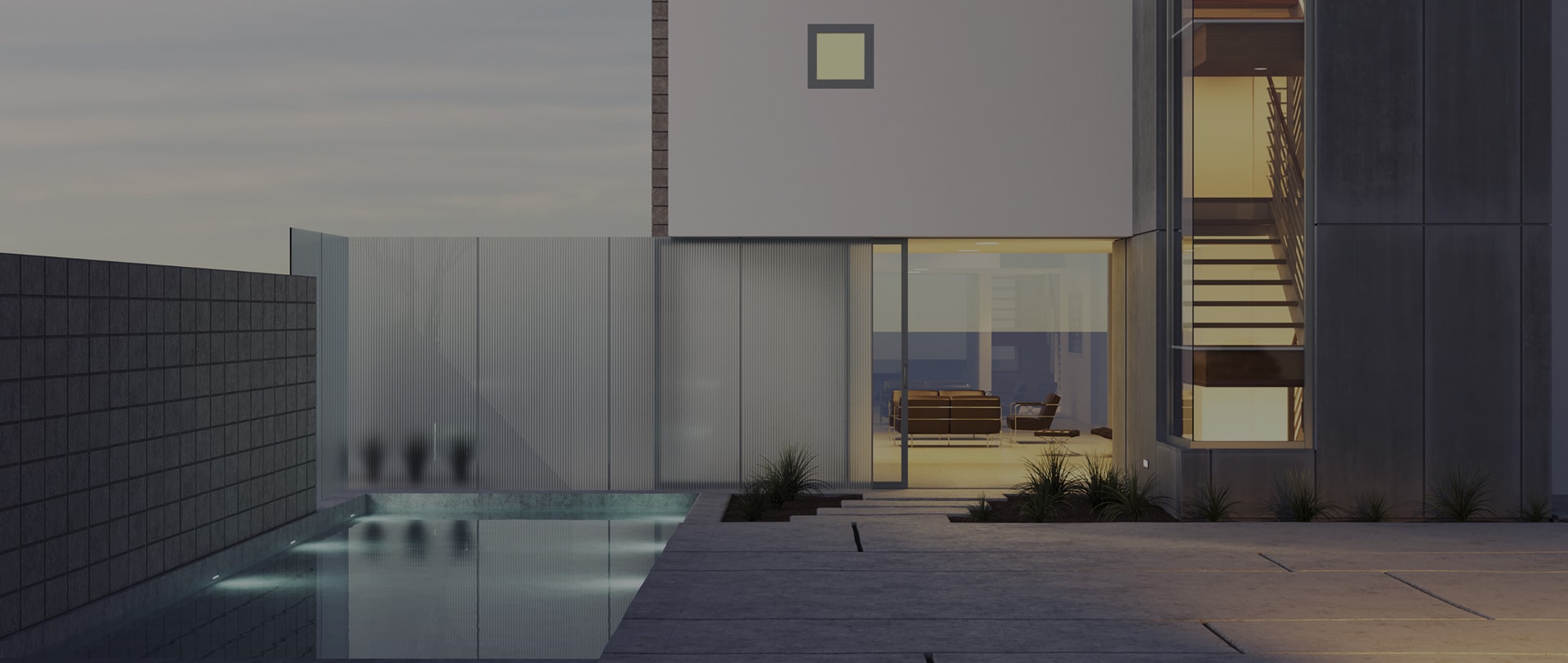 Exterior of a modern house
