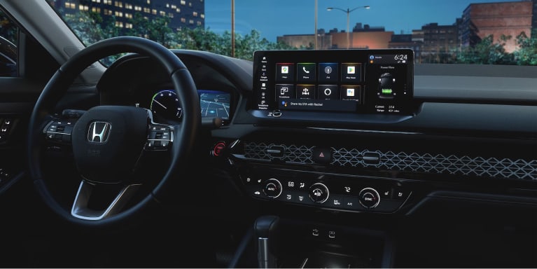 Interior shot of a Honda Accord's dashboard