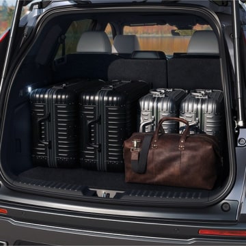luggage loaded in the rear of a Honda CR-V Hybrid