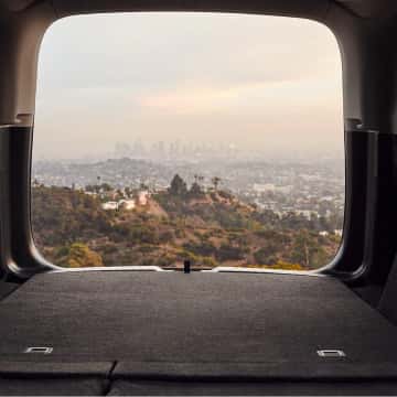 Interior shot of open trunk space