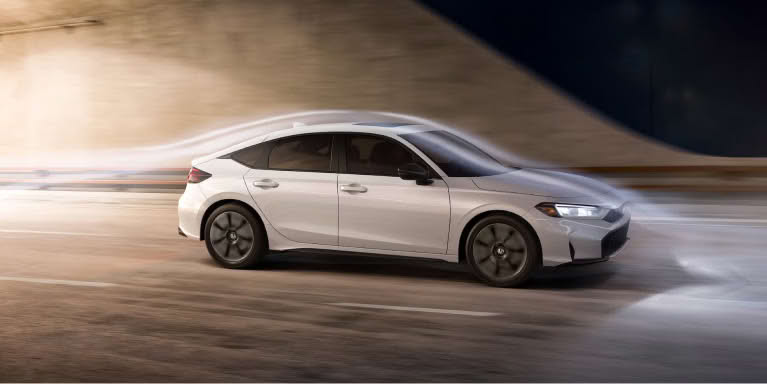 2026 Civic Hatchback Hybrid White Car