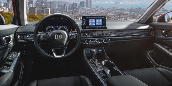 Honda Civic Sedan Interior shot of dash