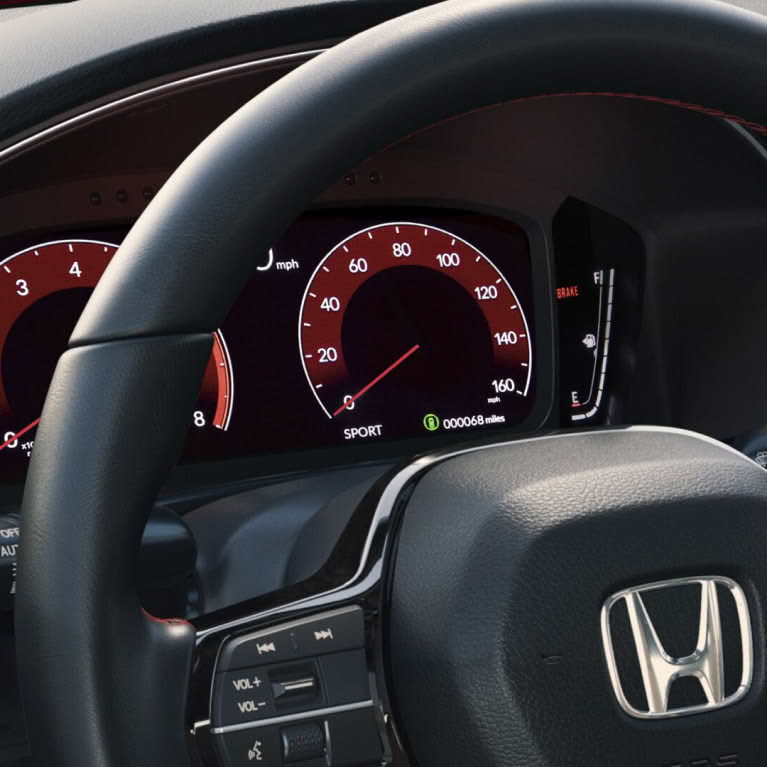 Car Steering View of Civic Si 