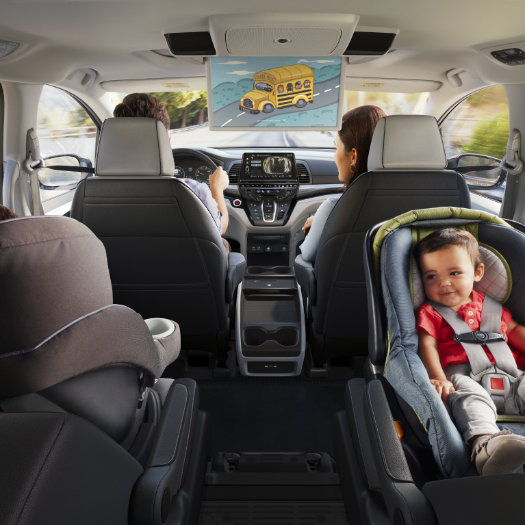 People inside vehicle. 