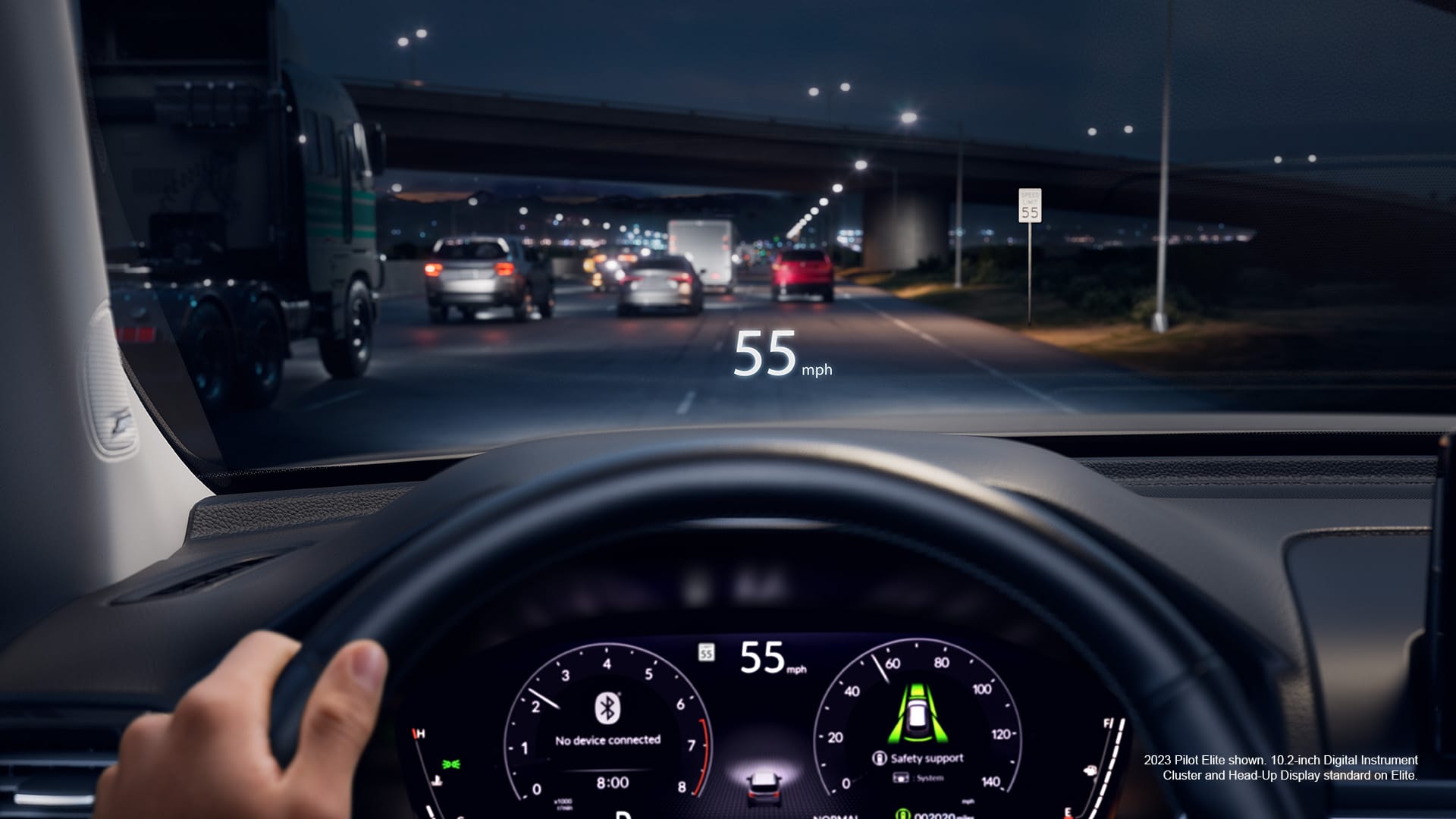 2023 All-New Pilot view through windshield